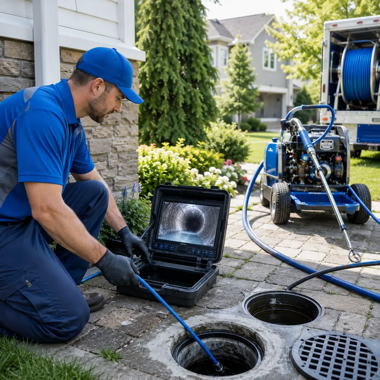 Outdoor drain cleaning professionals serving Andreas, PA