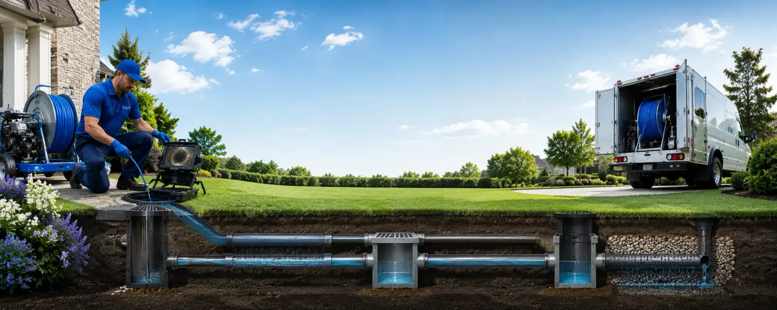 Outdoor drain cleaning information for Andreas, PA